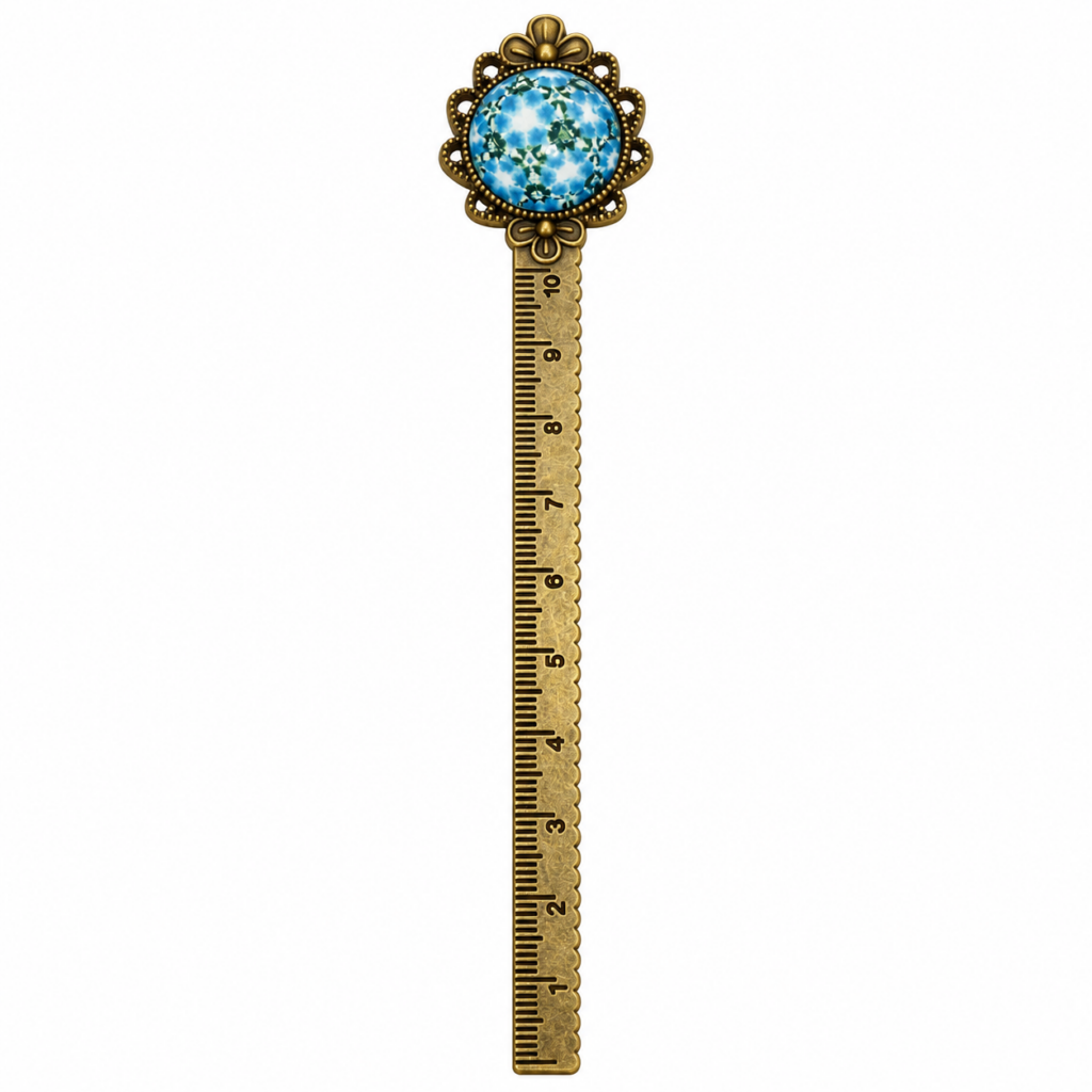 Antique Bronze Ruler Bookmark