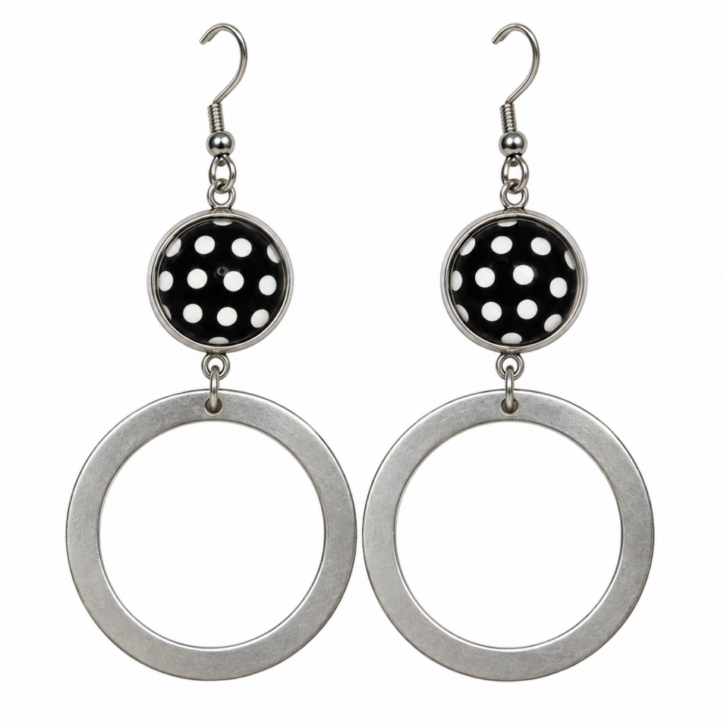 Open Circle Dangle Earrings