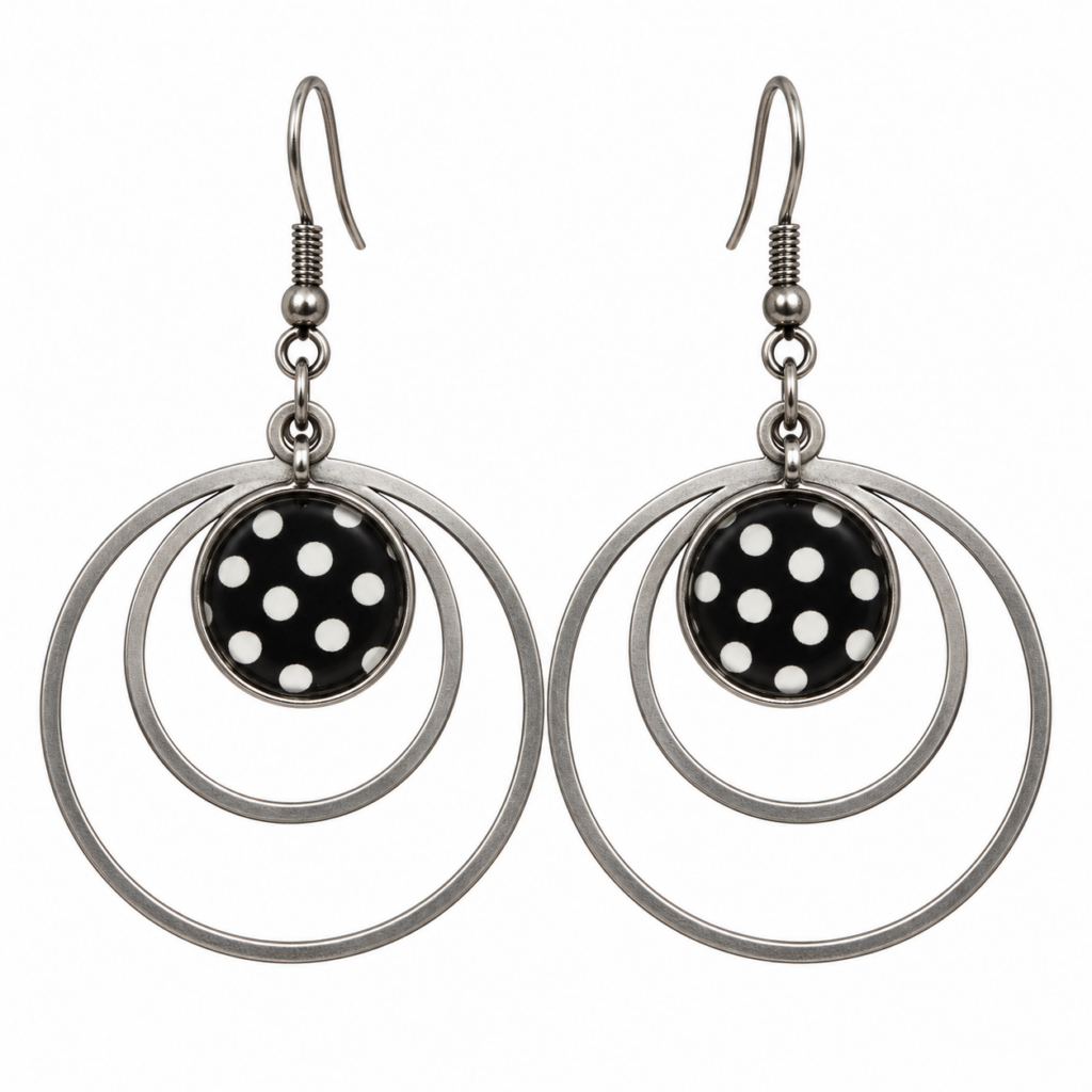 Triple Circle Dangle Earrings
