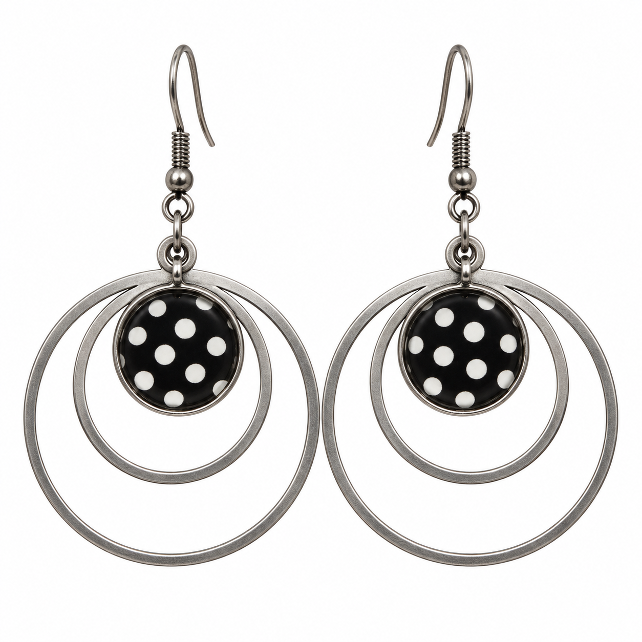 Triple Circle Dangle Earrings